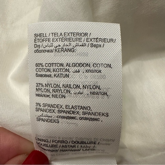 Bebe Margret Canvas Tea SZ Medium Ivory Coquette Fit And Flare Retail $169 NWT - Picture 7 of 11